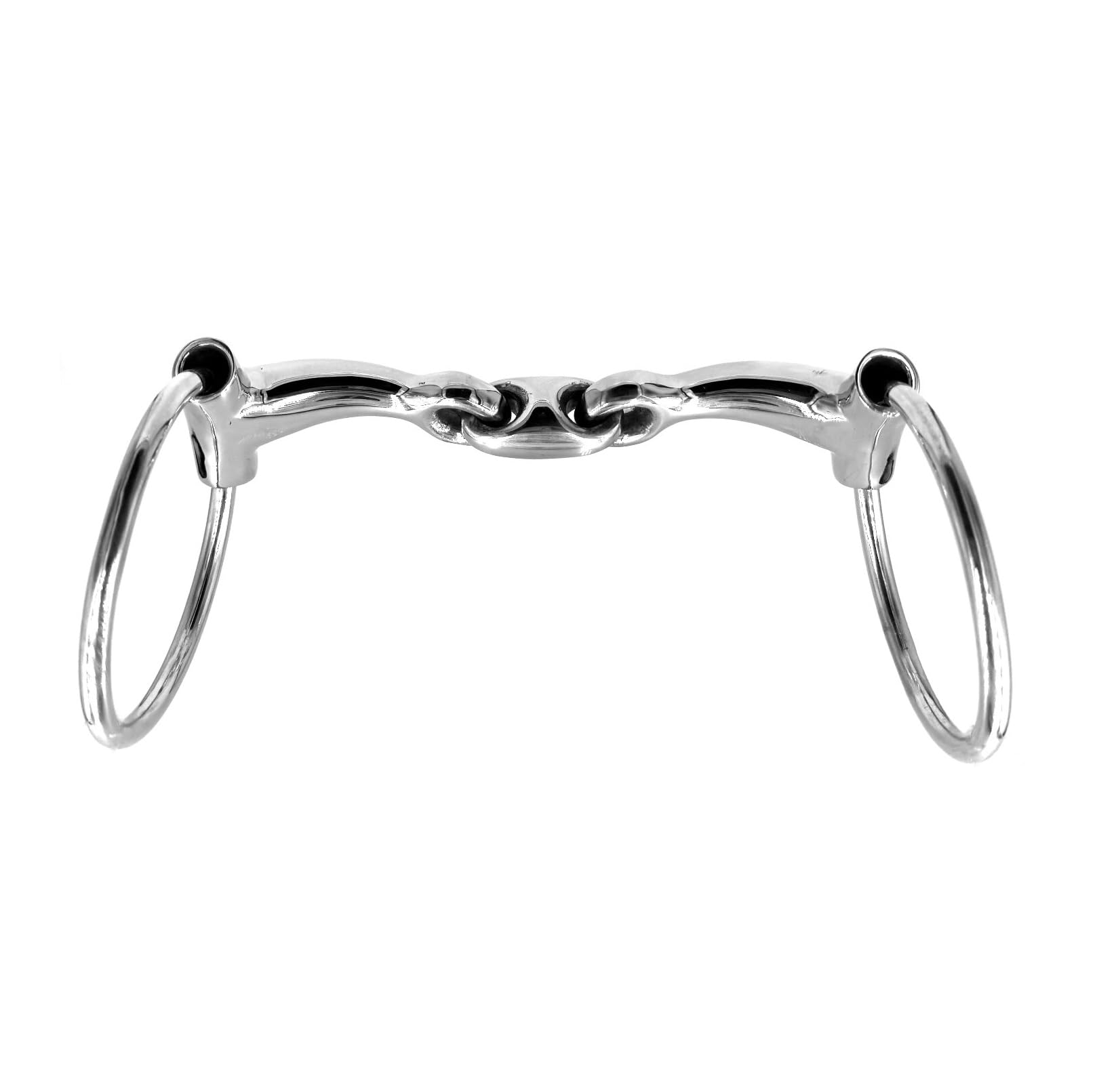 Equine Smile ES0094 ErgoBit Blocked Water Snaffle Ring Snaffle Double Broken with Fixed Angle Stainless Steel Ring Diameter 65 mm Bit Thickness 16 mm (12.5 cm) - Image 4