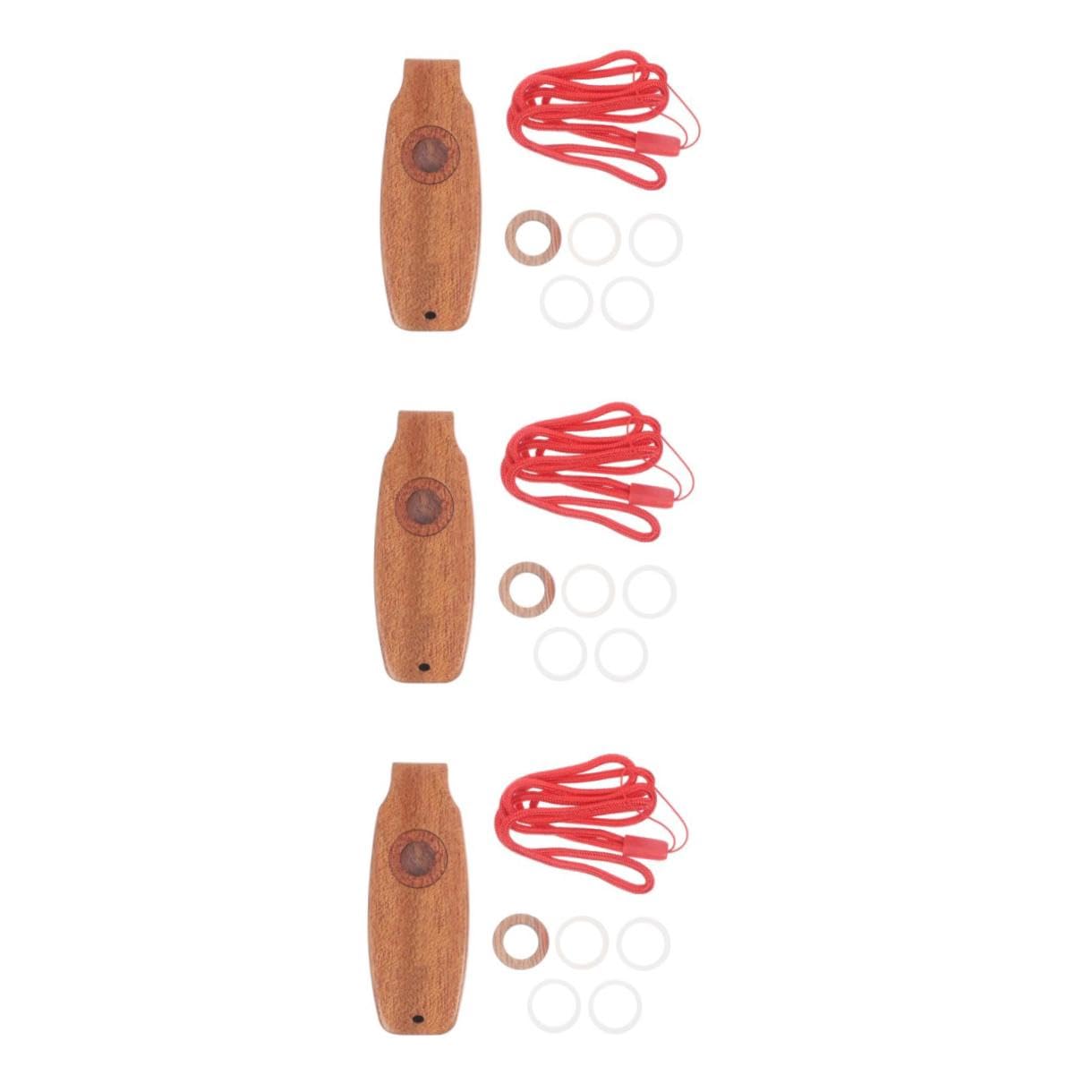 TOYANDONA 3piezas Kazoo Musical Para Instrumento Musical Para Principiantes Acompañamiento De Guitarra y Ukelele Diseño Ovalado Color De Cuerda Aleatorio