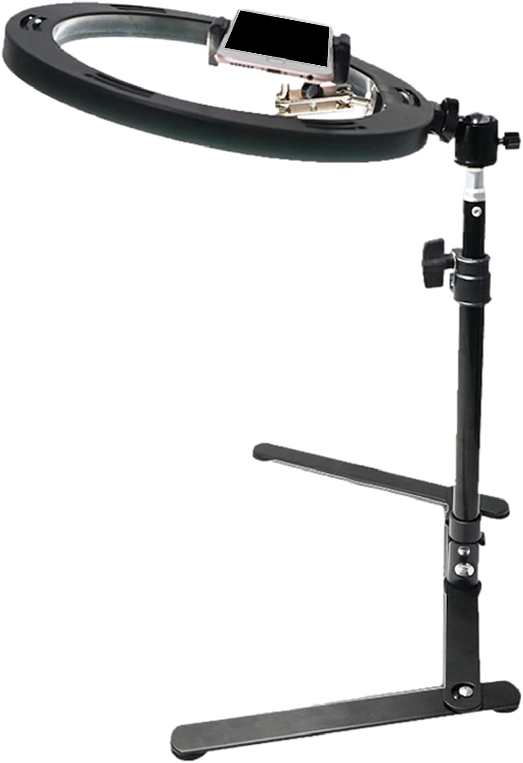 TABSIRAH Overhead Phone Mount, Metal Selfie Ring Light, Adjustable