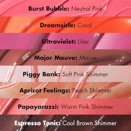 e.l.f. Glow Reviver Plumping Lip Oil, Tinted Lip Plumper For A High-Shine, Plump Finish, Infused With Jojoba Oil, Vegan & Cruelty-Free, Papayarazzi