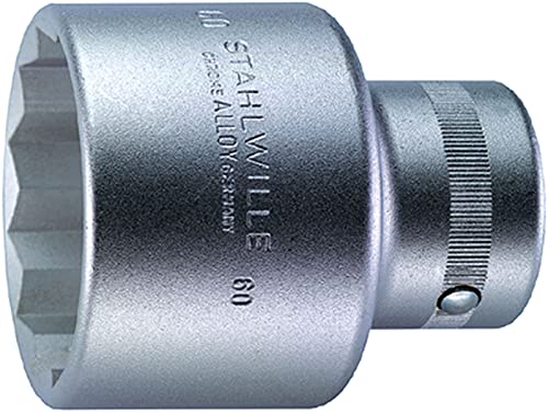 Stahlwille 06010046 60 HPQ Steel Socket, Chrome Plated, 1 inch Drive, 46 mm Size