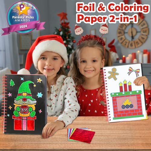Image of FUNNYB&G Christmas Foil Art Craft Kit for Kids, Birthday Gift Toy for Kids