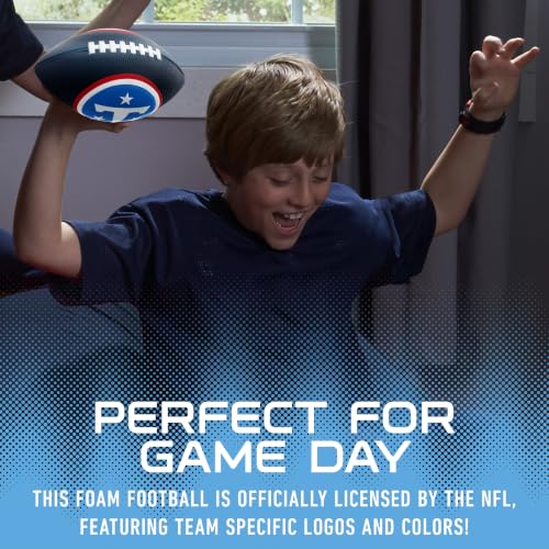 Image of Franklin Sports NFL Football - Kids Foam Football - Soft Junior Size 8.5 inch Ball with 3D Logos - Perfect for Gameday + Tailgates