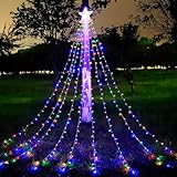 クリスマス イルミネーション ライト 屋外 ソーラー クリスマスツリーライト 3.5M 350個LED 8モード ガーデンライト クリスマス 飾り イルミネーション IP65防水防雨 電飾 ソーラー ライト おしゃれ タイマー機能 自動点灯 消灯 屋外 屋内 パーティー クリスマス グッズ xmas christmas tree decoration