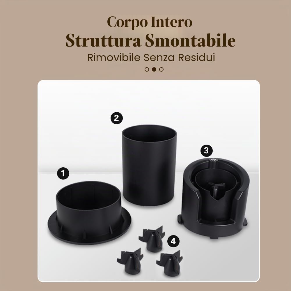 Pulitore elettrico per caffè da 58 mm, pulitore per caffè espresso con 3 cipria