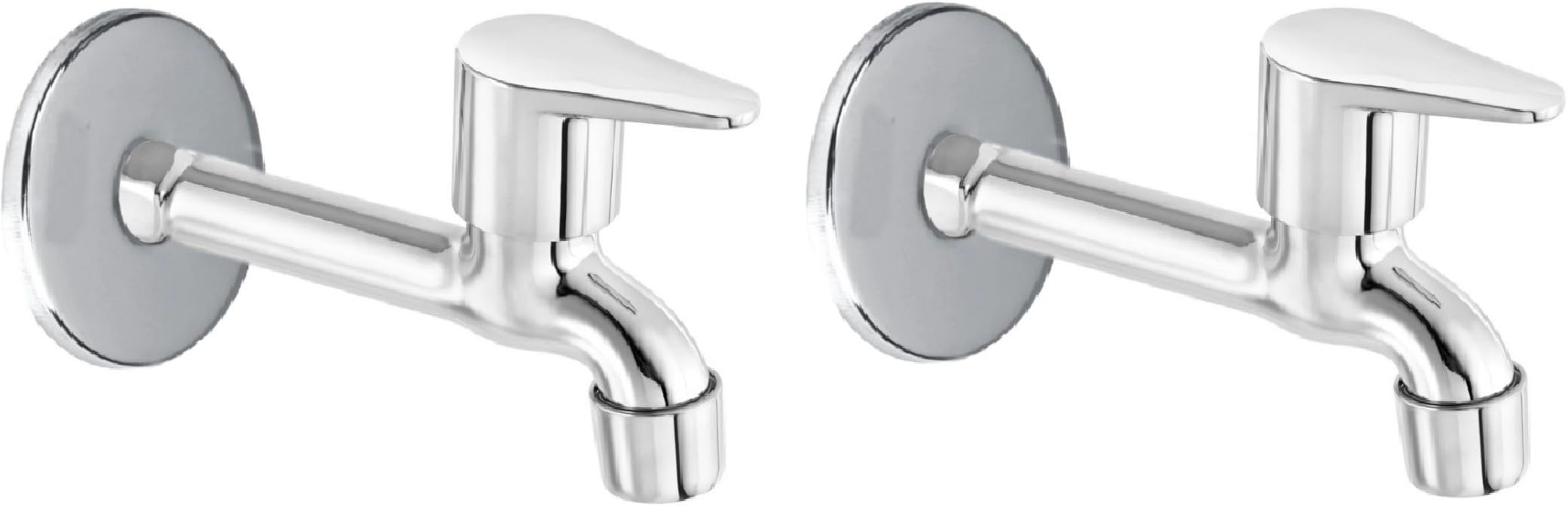 INDOROX Bathroom Tap Long Jazz Tap Wall Mounted Stainless Steel with Brass Disc - Pack of 2 (B0CWPKC1S1) Amazon Price History, Amazon Price Tracker