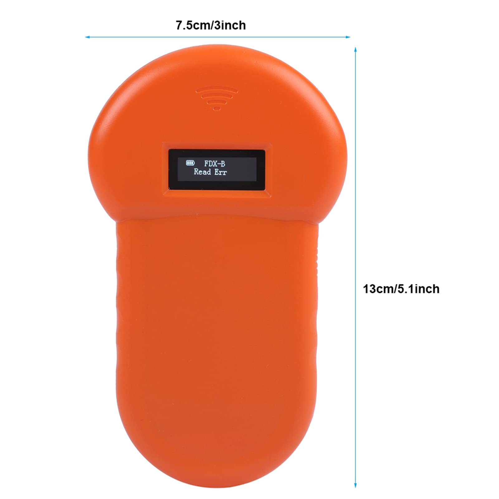 Dpofirs Scanner de Puce Pet, Lecteur de Micropuce, Lecteur d'animal de Puce D'identification ISO LCD 134,2 KHz RFID Chien Micropuce Scanner Portable pour Animaux de Compagnie pour Chats