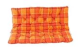 [page_title]-Ambientehome 2er Bank Sitzkissen und Rückenkissen Hanko, kariert orange, ca 120 x 98 x 8 cm, Bankauflage, Polsterauflage