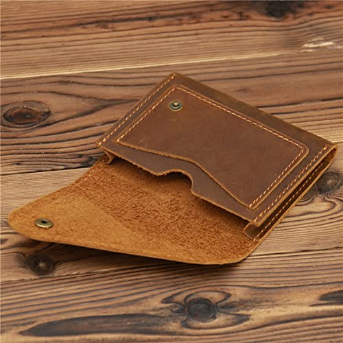 1 Pcs Leather Button Coin Purse Leather Wallet, Coin Organizer, Change Holder,Card Case,Slim Money Clip,Leather Storage Bag for Men & Women4