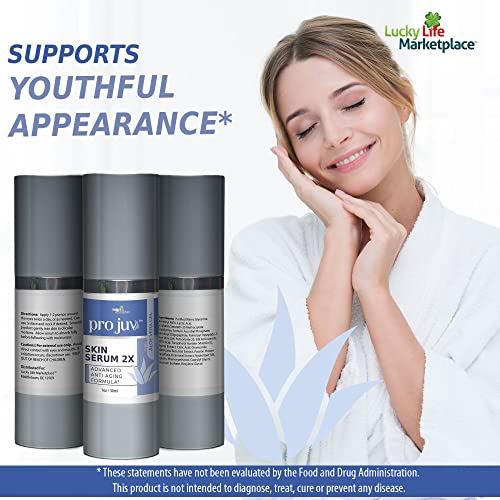 Pro Juv - Skin Serum 2X Advanced Anti-Aging Formula - Vitamin C Serum With Aloe Vera & Alpha Hydroxy Acids - Help Exfoliate To Promote Skin Cell Renewal - Reduce The Appearance Of Wrinkles & Lines #TOP4