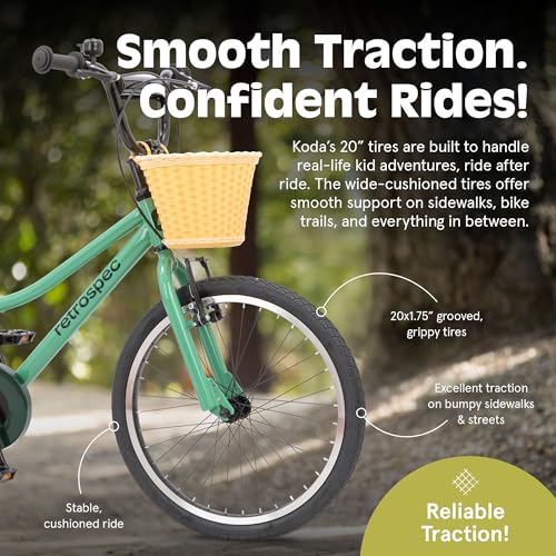 Image of Retrospec Koda Plus Kids Bike for Boys & Girls Ages 6-8 Years - Children's Bicycle, Adjustable Seat & Handlebars
