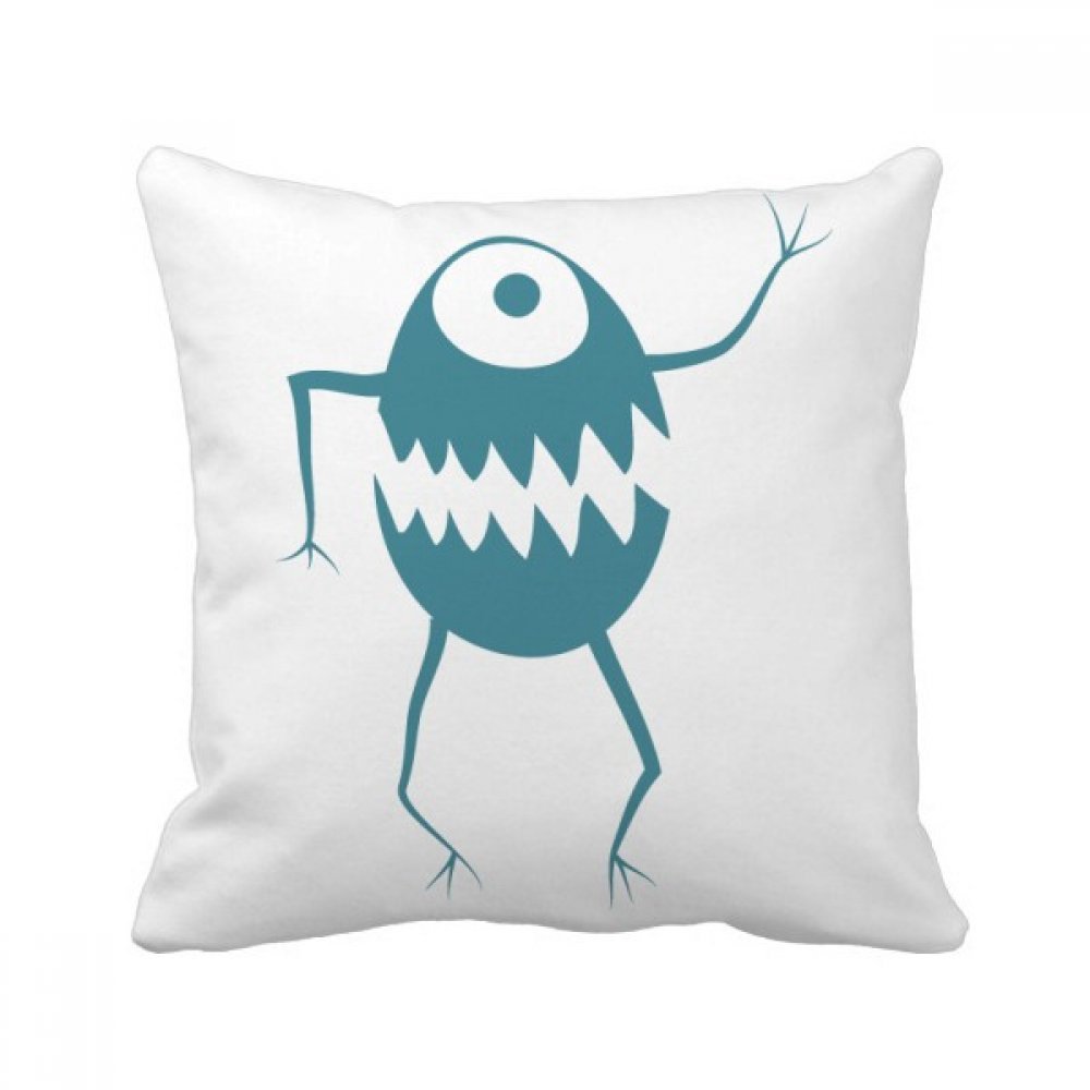 Coussin alien cyclope carré 40x40cm DIYthinker oreiller décoratif multicolore pour canapé