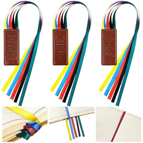 Outus 3-Piece Colourful Ribbon Bookmarks Cover