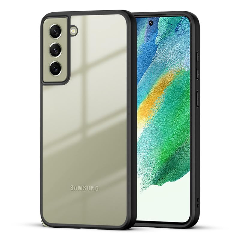 Mr. Case Back Cover Compatible with Samsung S21 FE 5G | 360 Degree Protection | Shockproof Transparent Hard Back Shockproof Bumper - PC & TPU, Black Bumper (B0D3LS7NFW) Amazon Price History, Amazon Price Tracker
