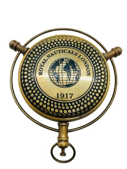 JMM Handmade Antique Brass 3 Inches London 1917 Brass Compass Push Button Compass for Camping and Hiking Best for Gift-image-49
