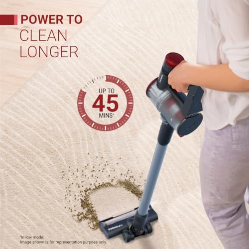 Image of Eureka Forbes Kordfree K11 Lite Cordless Vacuum Cleaner | 4 Stage Cyclonic Filtration with HEPA Filter | up to 45 Mins Long Runtime | Rechargable & Removable Battery | 11 KPa Suction | Dry Vacuuming