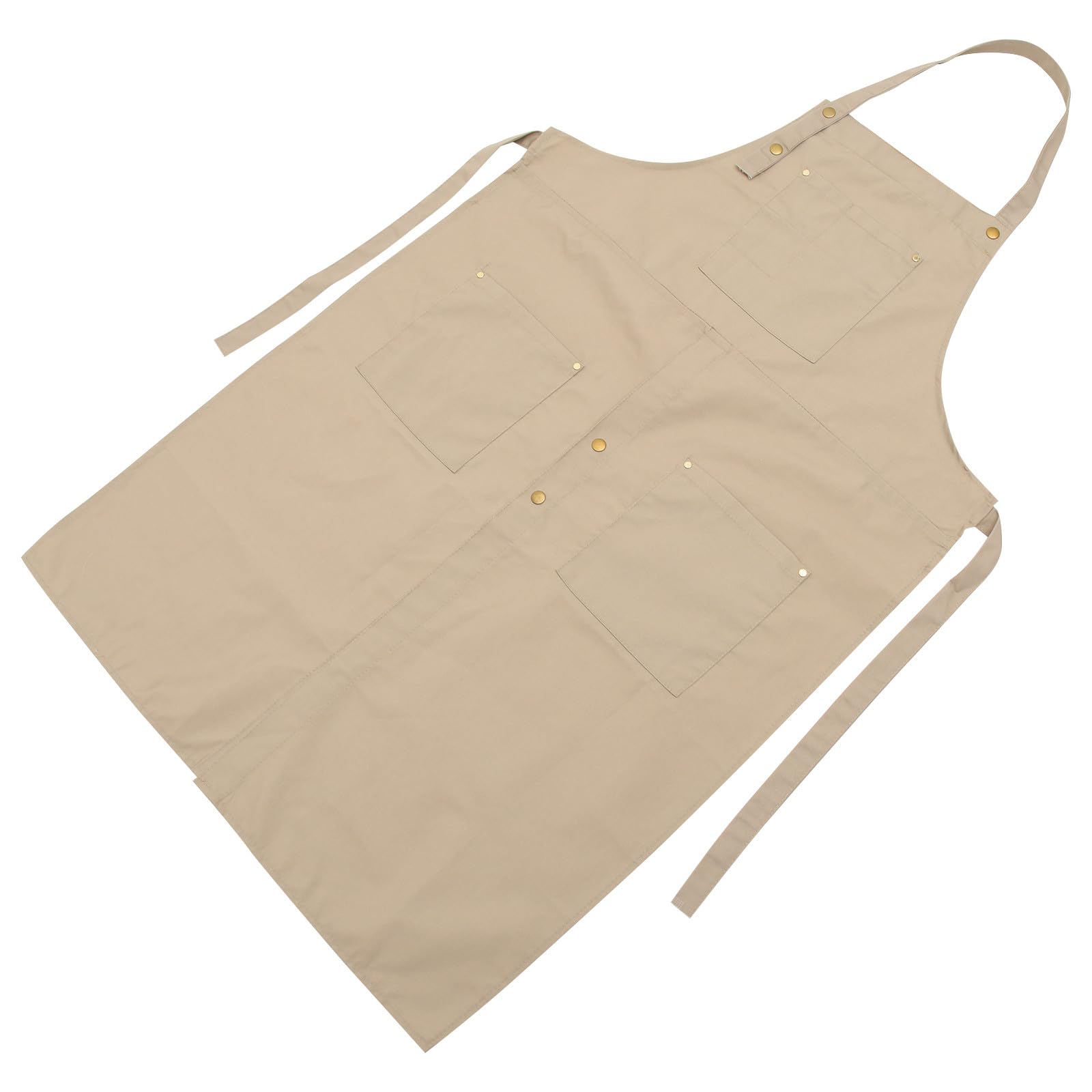 Künstlerschürze aus Canvas mit Taschen Atmungsaktive Töpferschürze in Khaki für Maler und Keramikarbeiten Beim Barbecue und Kaffeezubereitung
