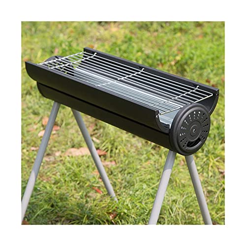 Portable Stainless Steel BBQ Grill Large Charcoal Grill Folding Non-Stick Barbecue Grill for Outdoor Picnic Patio Backyard and Camping
