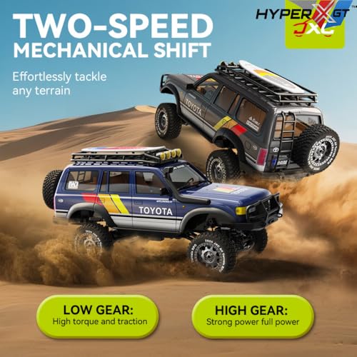 Image of 1 /12 Scale Toyota Land Cruiser LC80 Official Licensed 4WD RC Rock Crawler Truck with 2.4GHz Proportional Remote Control & LED Lights for Kids