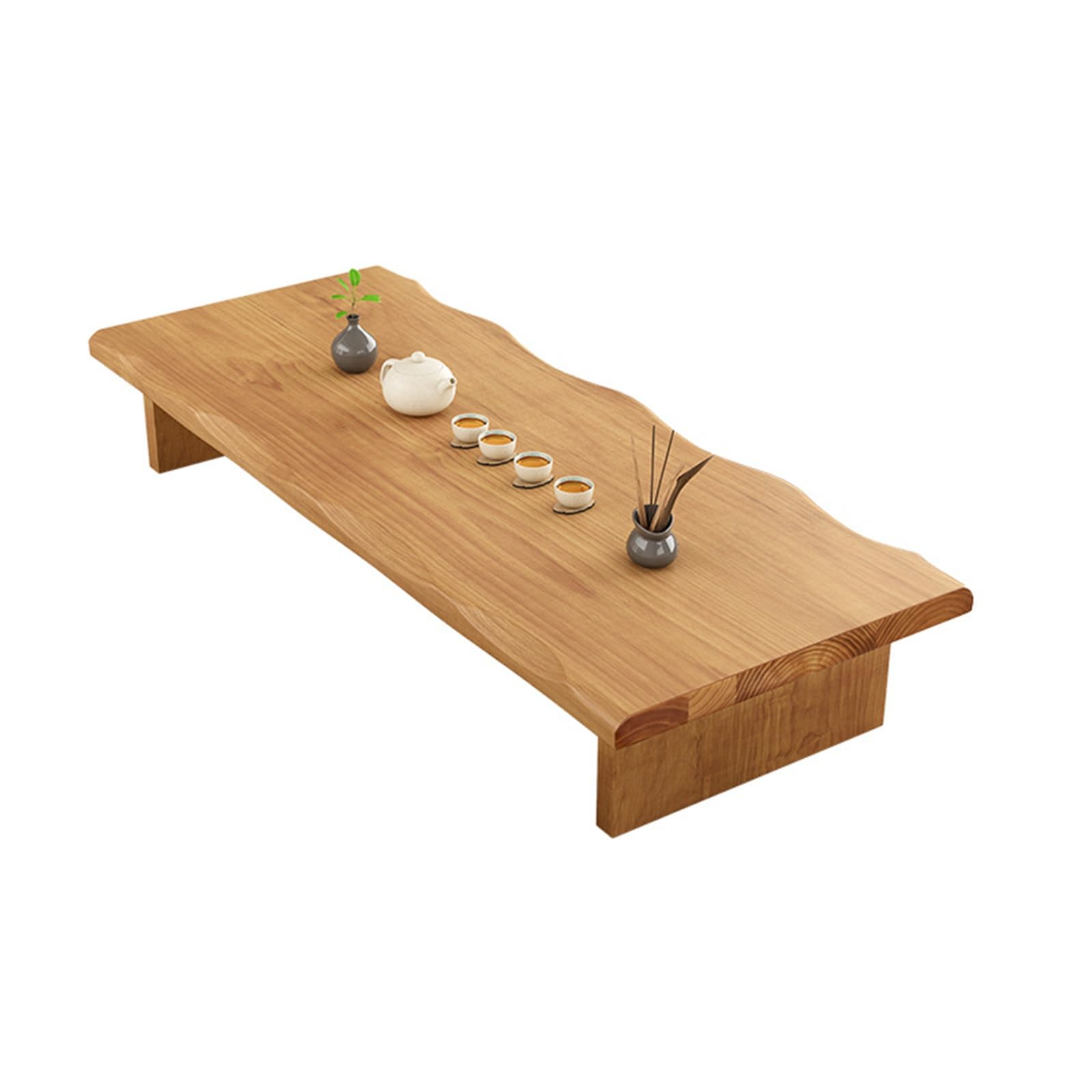 Table basse en bois de style japonais pour optimiser les petits salons