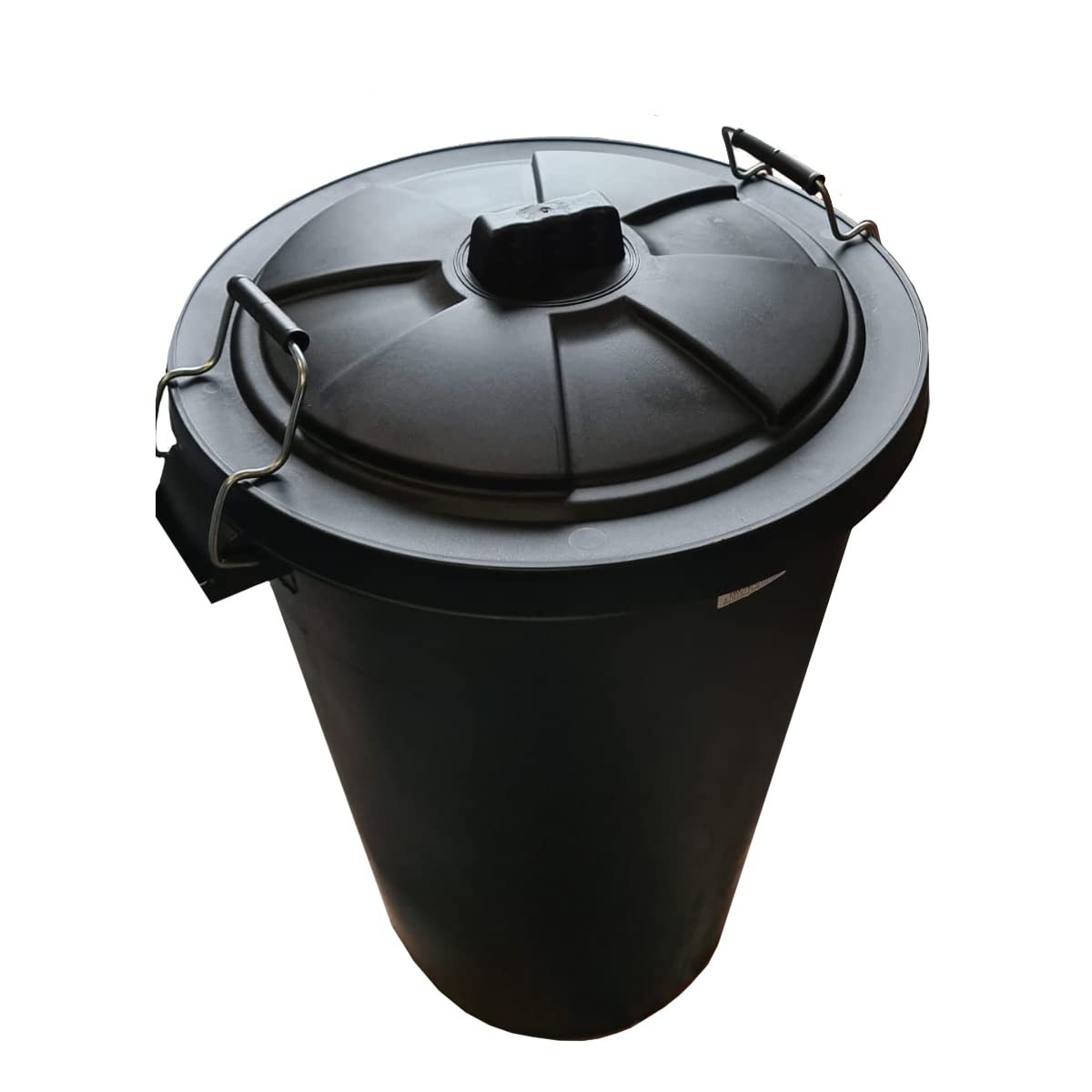 Buy Keraiz Outdoor Dustbin Metal Lockable Handled Black Bin Indoor/Outdoor Garden Rubbish T