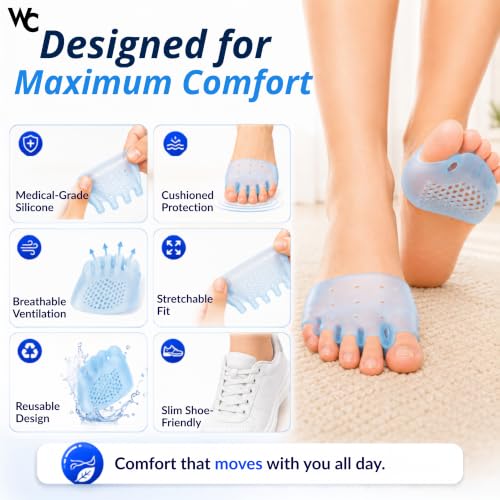 Image of Wonder Care Toe Separator Socks Foot Alignment Bunion Corrector Silicone Spacer Hallux Valgus Support Unisex