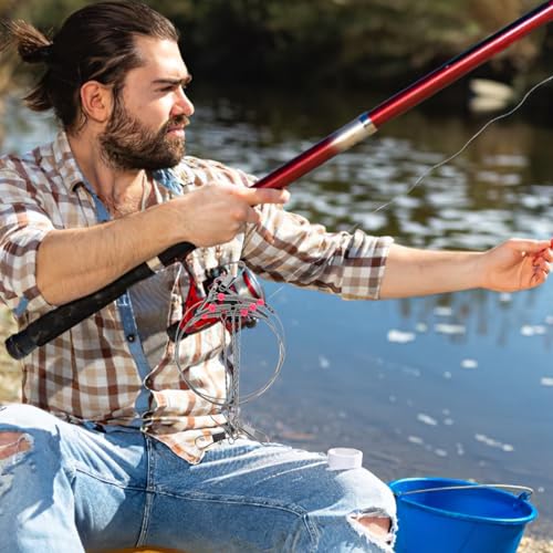 Vanzack set de aparejos para pesca con anzuelos de acero inoxidable miniatura 4