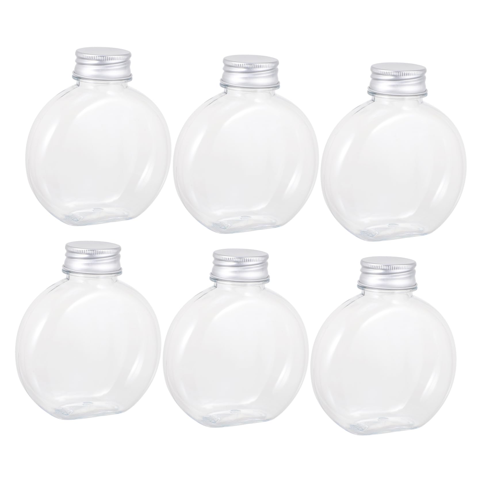 KICHOUSE Reusable 300ml Juice Bottles for Milk Tea Plastic Leakproof Lid for On-the-go