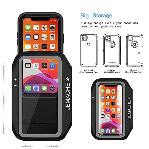 Iphone 14 Pro, 13 Pro, 12 Pro, 11 Pro Armband, Jemache Gym Workouts Running Arm Band Case For Iphone X, Xs, 11Pro, 12Pro, 13Pro, 14, 14Pro (Black) #TOP5