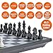 Advanced Electronic Chess Board, Smart Computer Chess Set, AI Voice Coach Learning for Kids, ELO 2200+ for Improving Players, Magnetic Large Pieces & Board Perfect for Adults, LCD Display(Black)