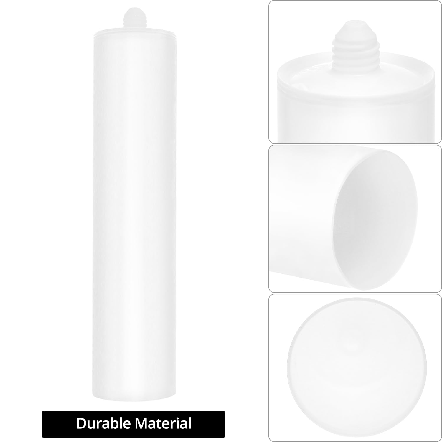 QWORK® Tubo sigillante vuoto, 5 pezzi 300 ml, cartuccia bianca, set di strumenti sigillanti, riutilizzabile