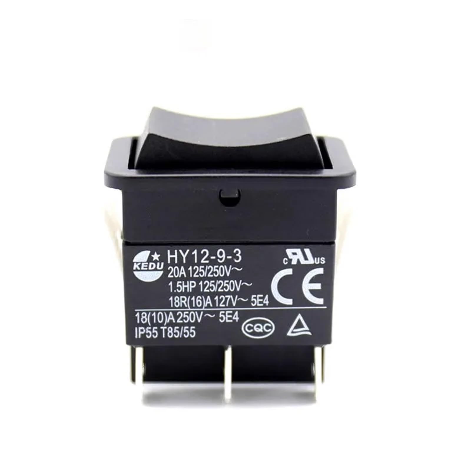 COKYIS HY12-9-3 Pulsador de 6 Pines, Encendido y Apagado, Interruptor basculante eléctrico Industrial, interruptores de pulsador de 125V for Herramientas eléctricas