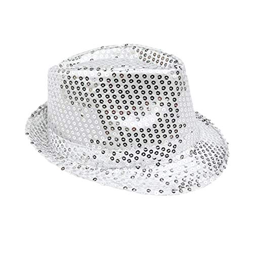 BESTOYARD 3 stuks Shinny Pailletten kostuumsets Dance Party Jazz Hip-Hop Dance Performance accessoires sets voor dansen party (zilveren jazz hoed, stropdas, handschoen) - Image 5