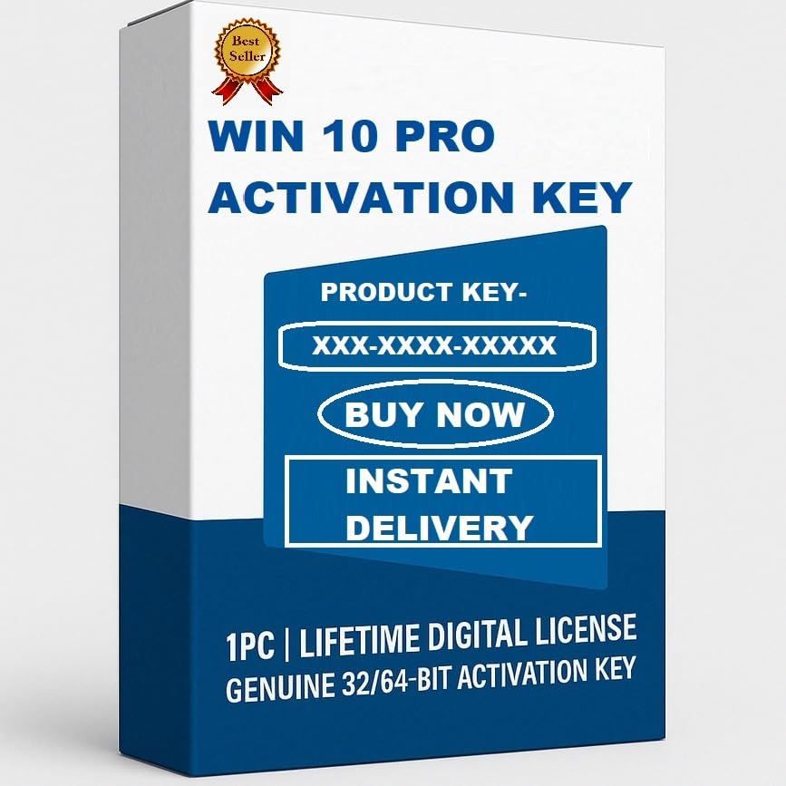 Win 10 Pro Lifetime License Key Genuine 32/64 Bit Digital Product for 1 PC Instant Online Delivery
