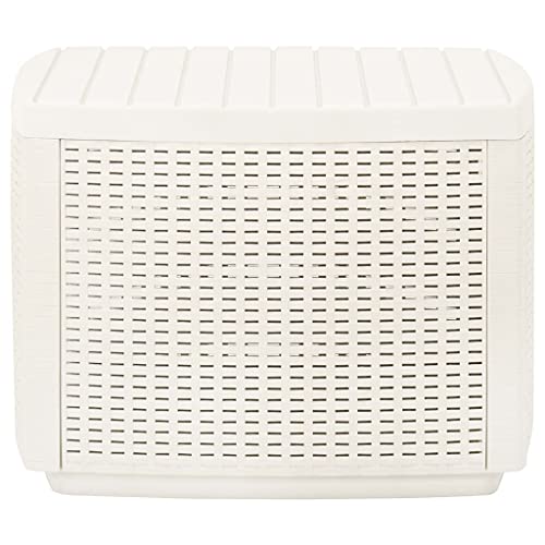 FAMIROSA Gartentisch Weiß 53x53x40 cm Kunststoff – Bild 5