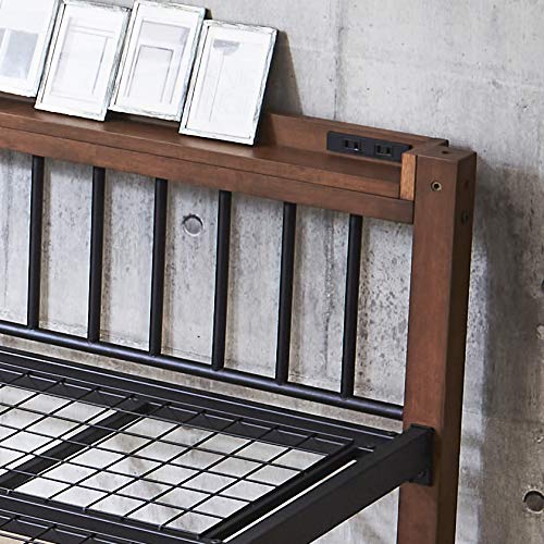 Amazon｜ネルコンシェルジュ Edith アイアンベッド シングル 棚 