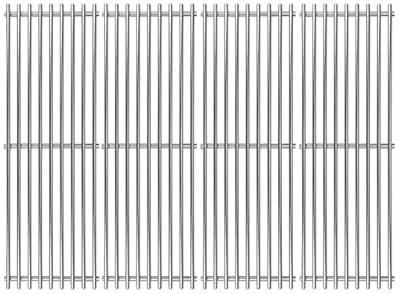 S66024 (4-Pack) 17 3/8" Stainless Steell Grates Replacement for Broil King Replacement Parts 3 4 Burner Baron Grill Grates Baron 320 9221-54 Baron 490 7120-64 Broil Mate 6120-64 Huntington Rebel