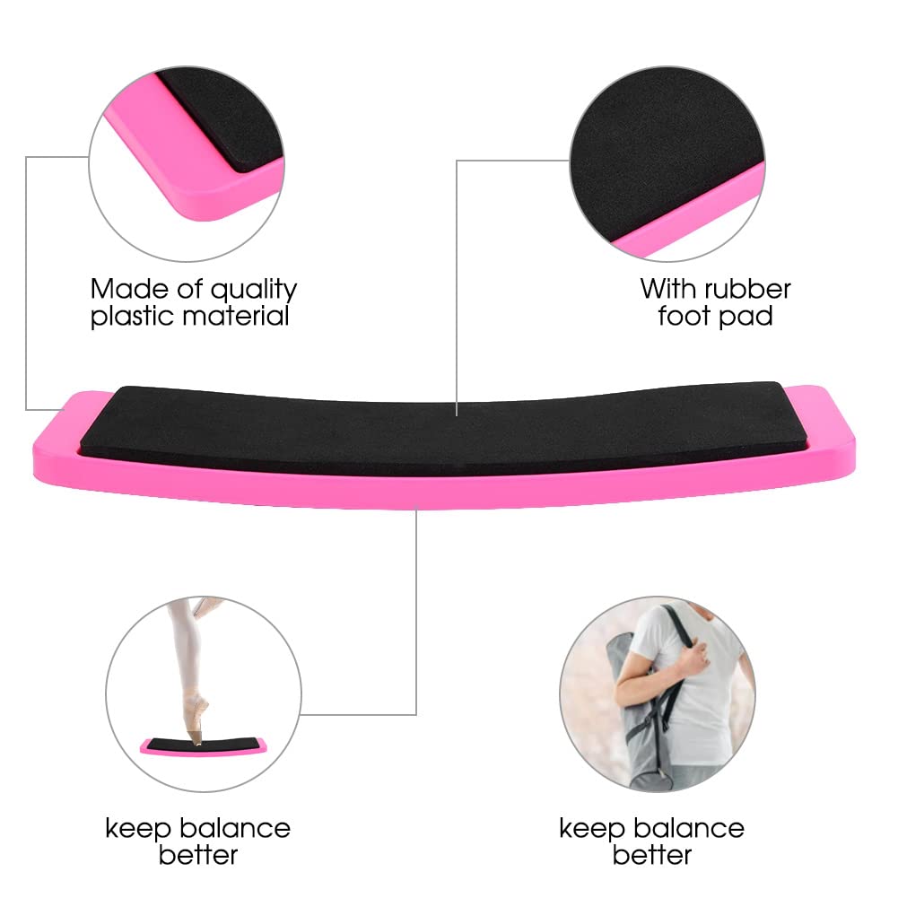 Planche Tournante Pour Danseurs – Plastique, Coussinets Caoutchouc, Rose, 28,5 Cm, Ballet, Patinage