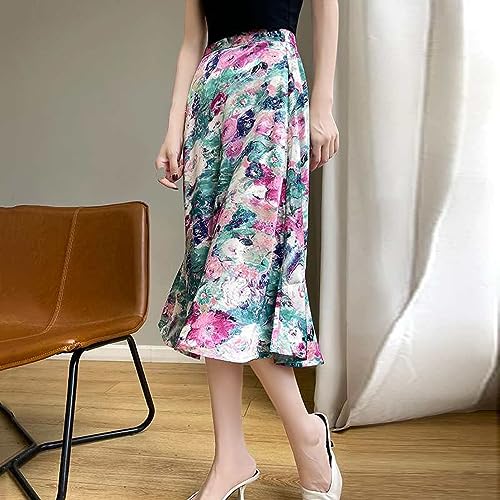 Jupe drapée polyvalente pour affiner la silhouette confortablement en été - 2