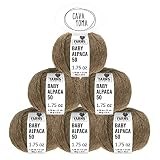 CAVAYOMA 100% Baby Alpaca Yarn Chunky in 30+ Colors (Itch-Free) #5 Bulky Baby Alpaca Yarn for Knitti