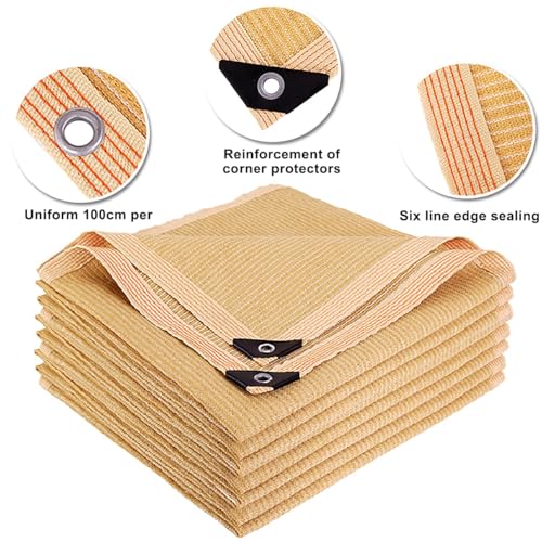 Malla de sombra para patio beige de 3x6 m que refresca tu jardín este verano 6