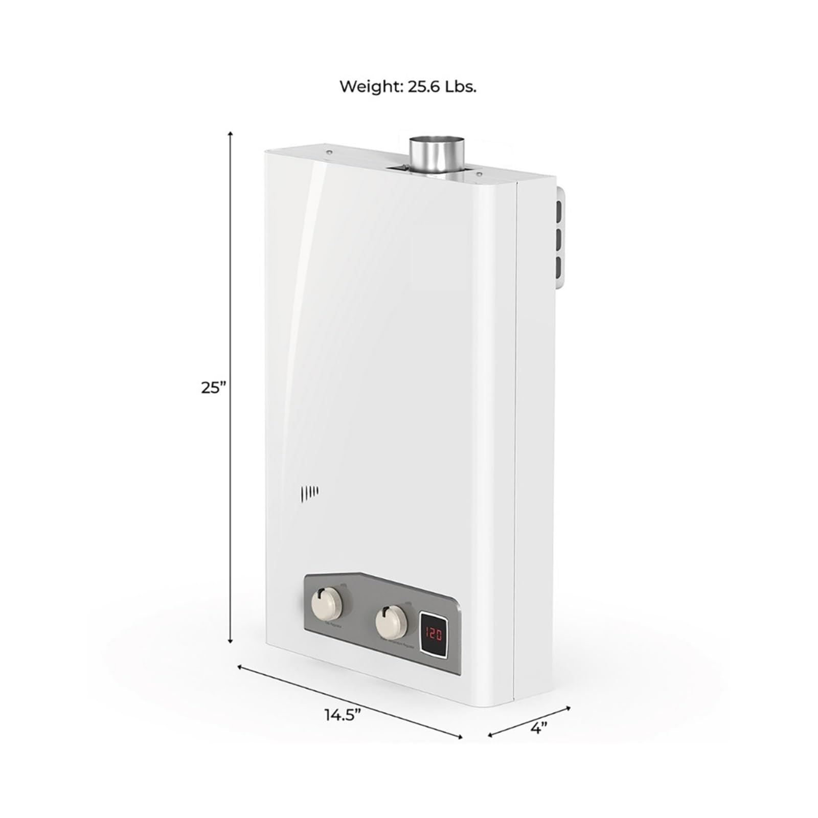 Scaldabagno Istantaneo Elettrico, Riscaldatori Elettrici Istantanei A Gas for Scaldabagno Senza Serbatoio A Propano Liquido da Interni da 4,0 GPM Grandi Elettrodomestici Domestici(Natural Gas)