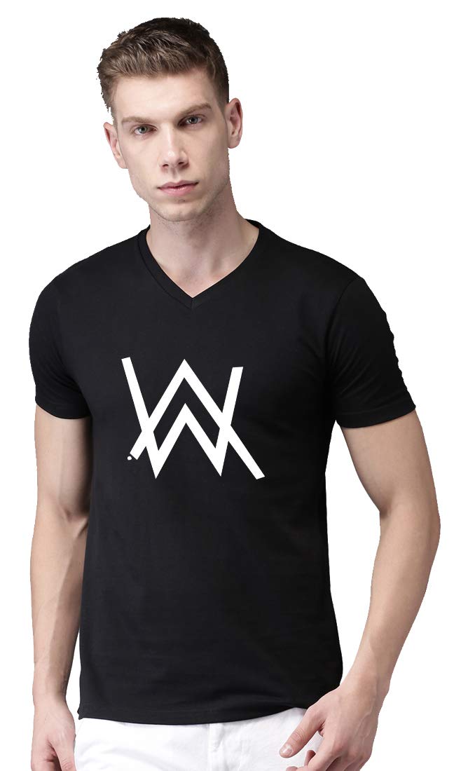 Vfashion Men's & Women's Alen Walker Half Sleeve T-Shirt Black Super Hero Mens Tshirts