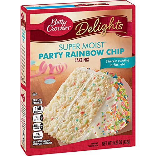 Image of Betty Crocker Super Moist Rainbow Chip Cake Mix, 15.25 oz