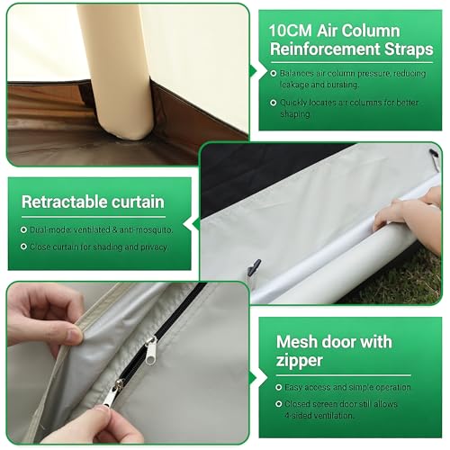 Carpa Inflable Plegable ECHLI 2 Personas Impermeable miniatura 2
