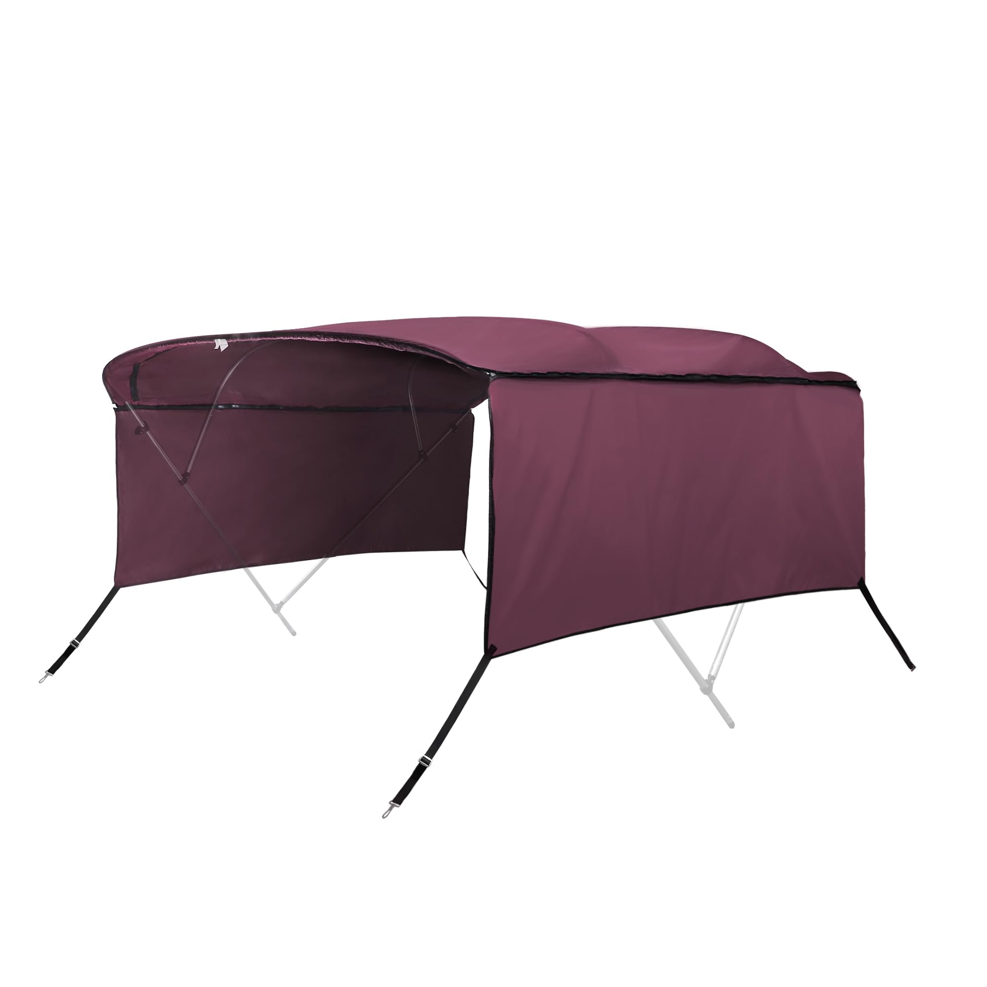 QUARKZMAN 1 Juego 600D 4 Arco 8'l X 91"-96" W Toldo Bimini Cubierta Lona Roja