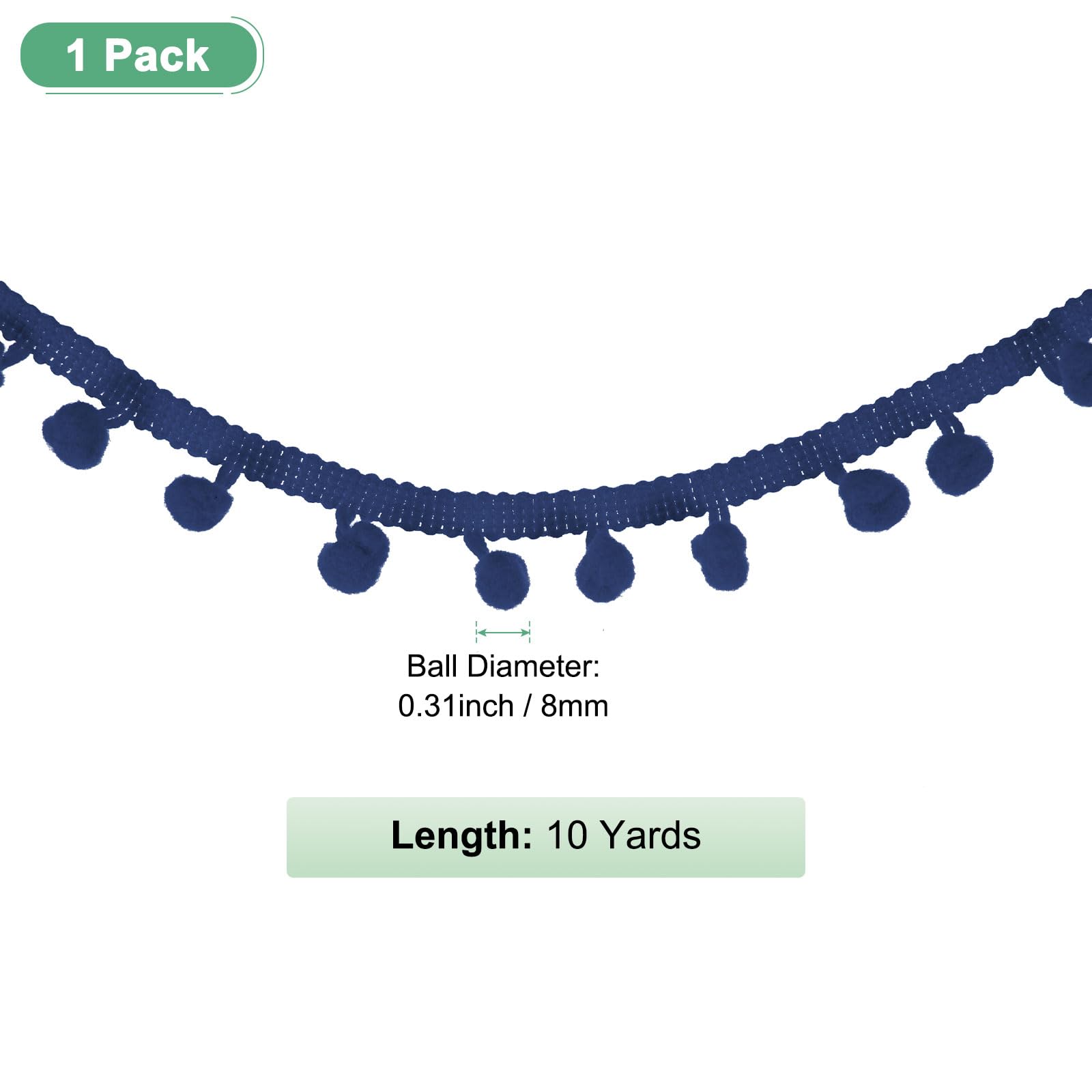 M METERXITY Pom Pom Ball Fringe Trim - Image 3