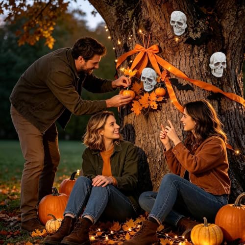Calavera gótica de resina duradera que no pierde color en interiores 3