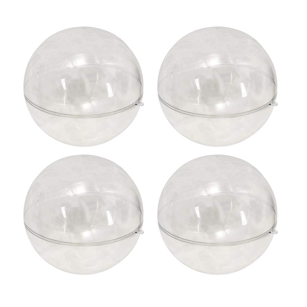 YATAI 9cm Acrylic Clear Festival Ball Plastic Baubles Fillable Transparent Festival Ornaments For Festival Tree Decoration Clear Hanging Ball New Year Party Festival Décor