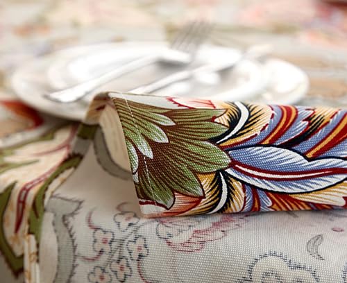 Nappe table lavable rectangulaire 140x180 cm coton imprimé multicolore - 6